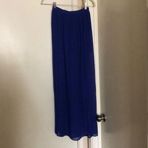 blue formal skirt